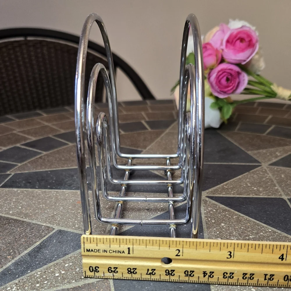Vintage Chrome Metal Napkin Holder